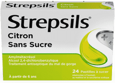 Strepsils Citron Sans Sucre x 24